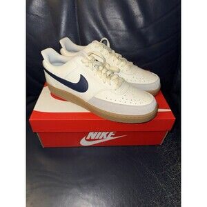 Nike Court Vision Low Sail Midnight Navy  HF1068-133 Men's Size 12 Sneakers